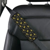 Sun Moon Golden Design Themed Print Car Seat Belt Cover