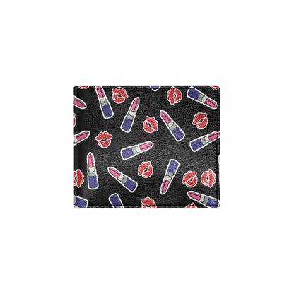 Lipstick Pattern Print Design LT01 Men's ID Card Wallet