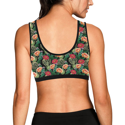 Cactus Pattern Print Design 06 Sports Bra