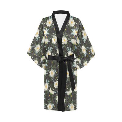 Daisy Pattern Print Design DS08 Women Kimono Robe