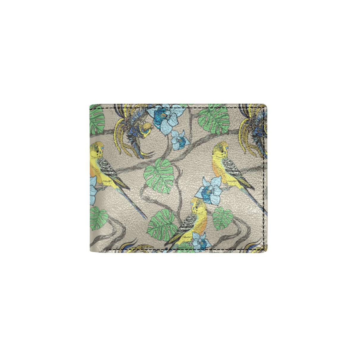 Parakeet Pattern Print Design A02 Men's ID Card Wallet