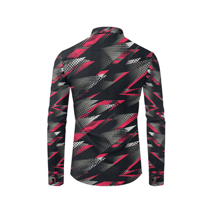 Racing Style Pattern Print Design A04 Men's Long Sleeve Shirt