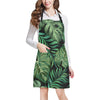 Green Fresh Tropical Palm Leaves Apron with Pocket