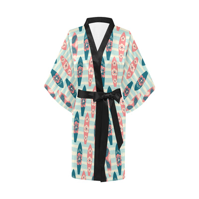 Aloha Hawaii Surfboard Pattern Print Design 02 Women's Short Kimono