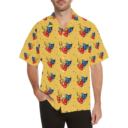 Acting Mask Pattern Print Design 02 Men's Hawaiian Shirt
