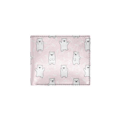 Polar Bear Pattern Print Design PB09 Men's ID Card Wallet