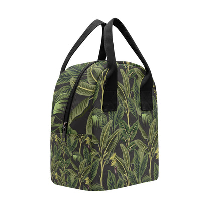 Banana Leaf Pattern Print Design BL04 Insulated Lunch Bag