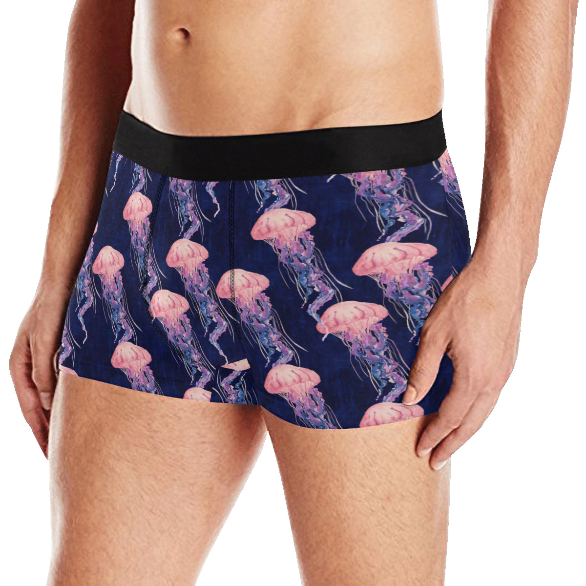 Jellyfish Pattern Print Design 03 Men's Boxer Briefs