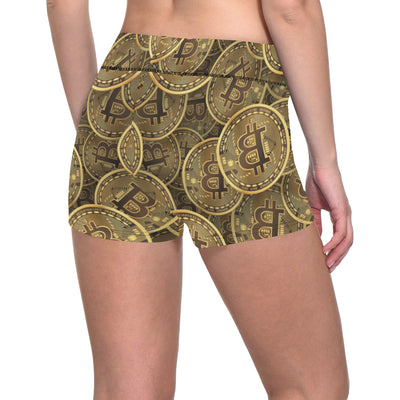 Bitcoin Pattern Print Design DO01 Yoga Shorts