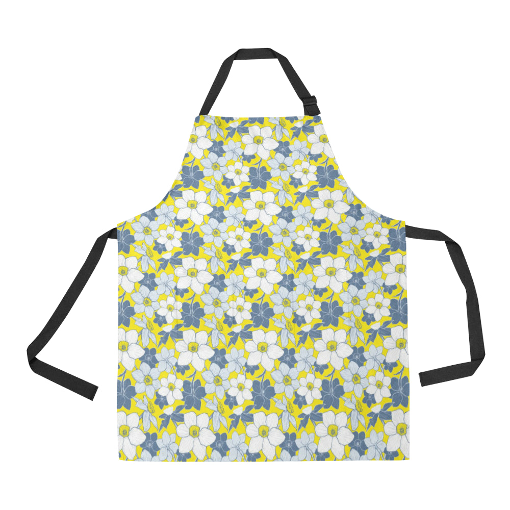 Daffodils Pattern Print Design 01 Apron with Pocket