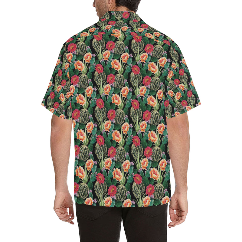 Cactus Pattern Print Design 06 Men's Hawaiian Shirt