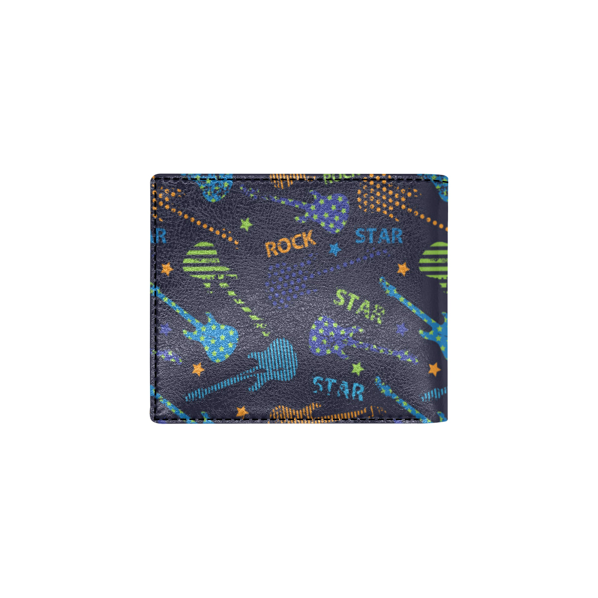 Rock and Roll Pattern Print Design A04 Men's ID Card Wallet