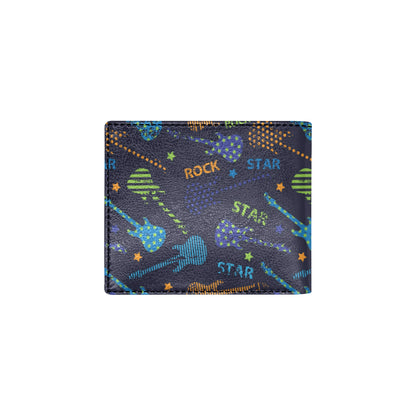 Rock and Roll Pattern Print Design A04 Men's ID Card Wallet