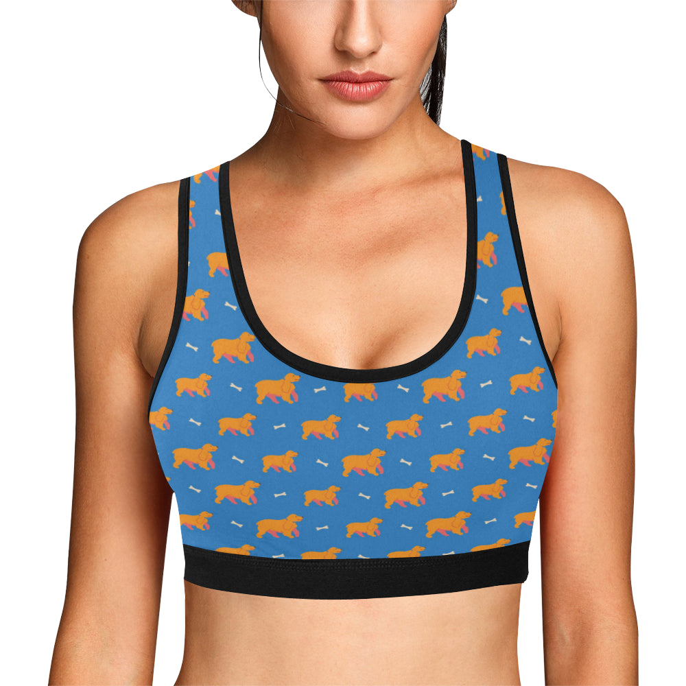 Cocker Pattern Print Design 04 Sports Bra