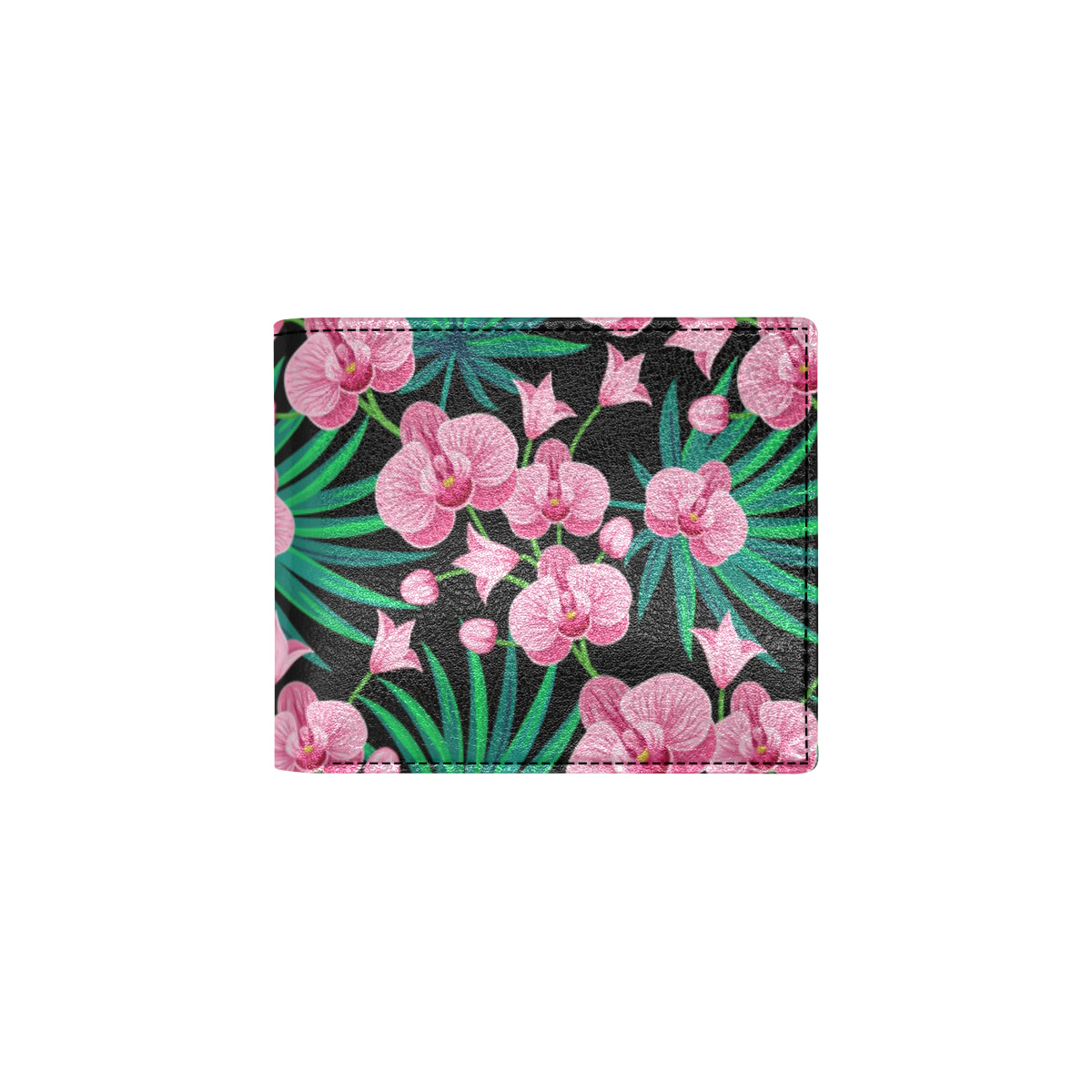 Orchid Pink Pattern Print Design OR06 Men's ID Card Wallet