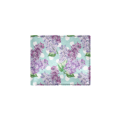 Lilac Pattern Print Design 02 Men's ID Card Wallet