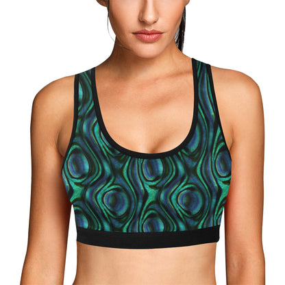 Abalone Pattern Print Design 01 Sports Bra