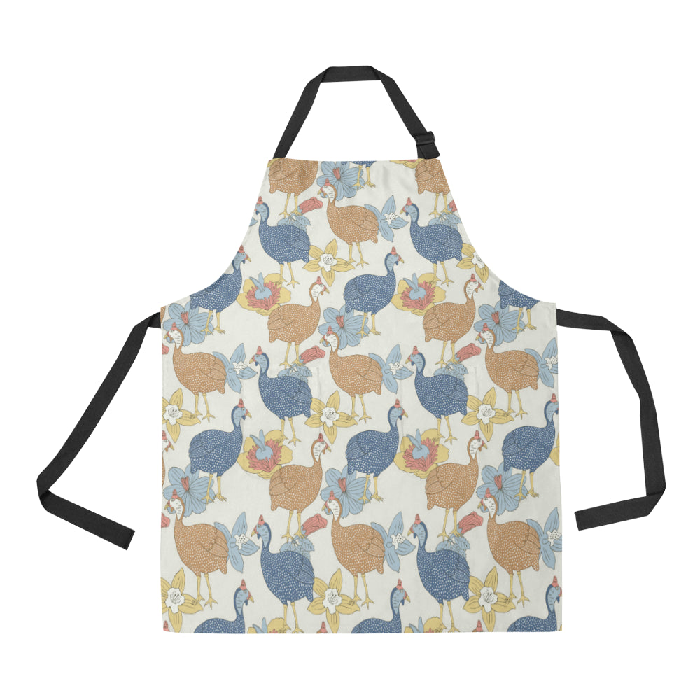 Guinea Fowl Pattern Print Design 01 Apron with Pocket