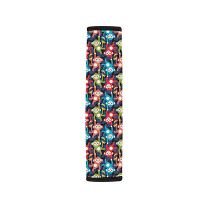 Monkey Colorful Design Themed Print Car Seat Belt Cover