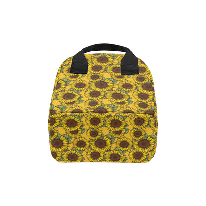 Sunflower Pattern Print Design SF04 Insulated Lunch Bag