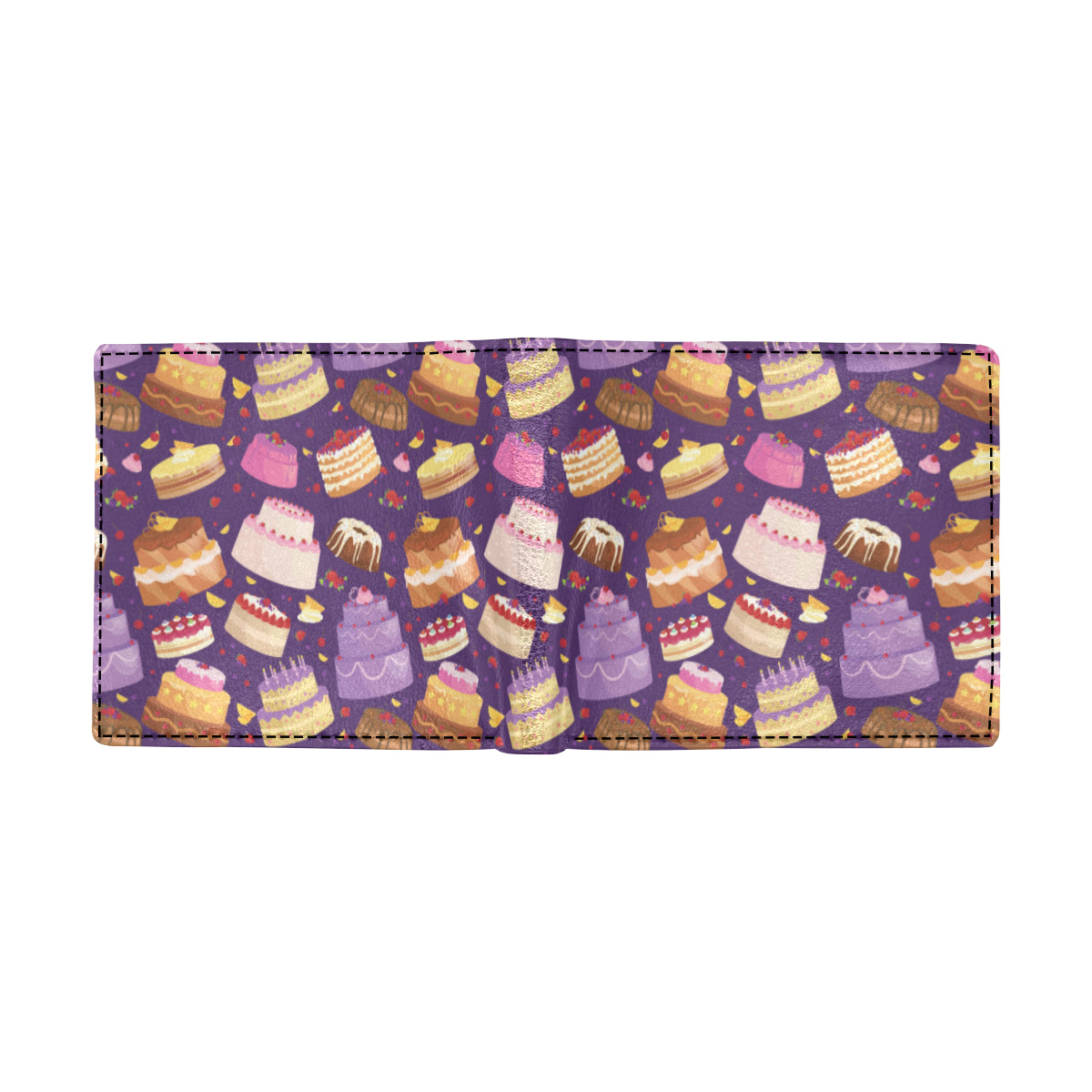 Cake Pattern Print Design 05 Men's ID Card Wallet