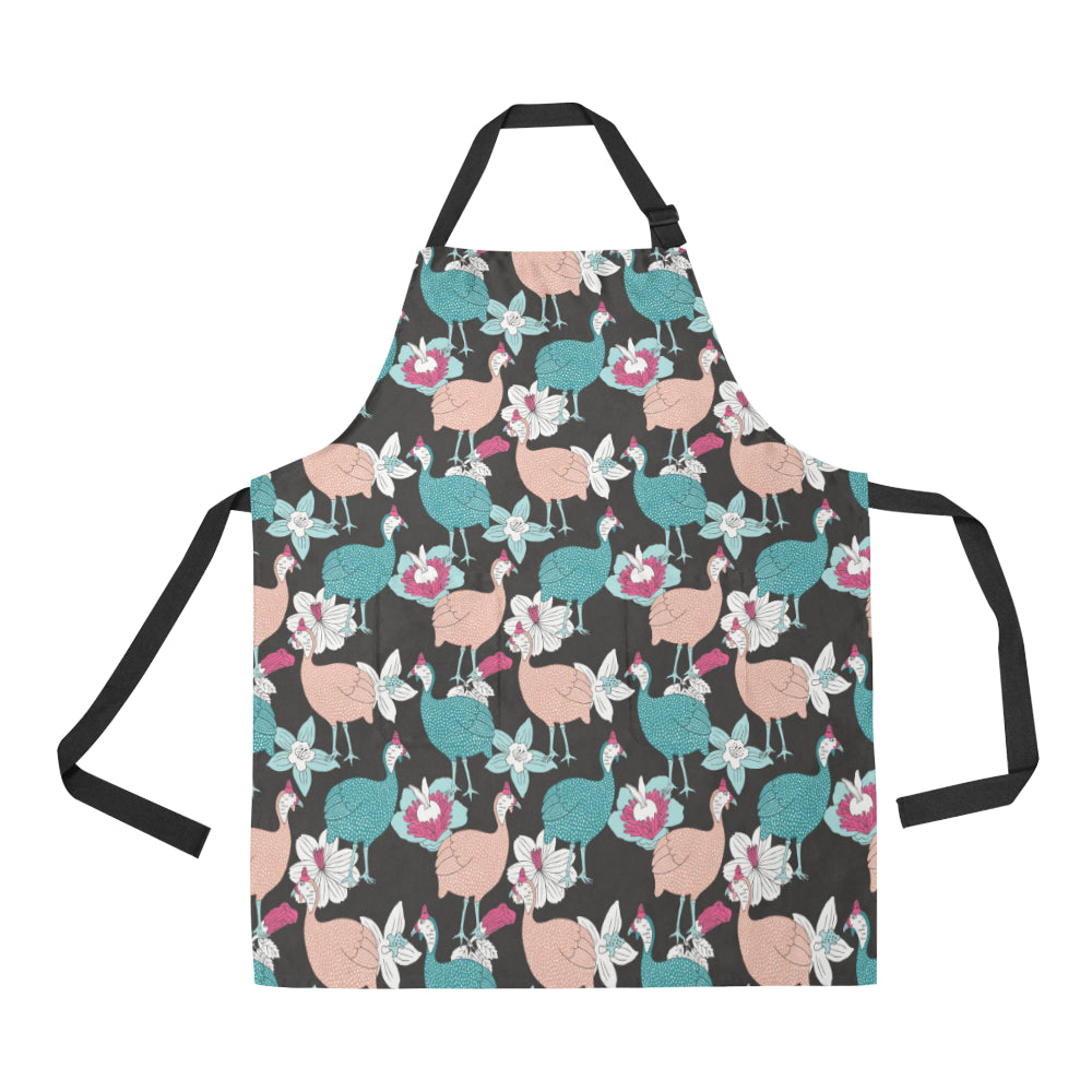 Guinea Fowl Pattern Print Design 03 Apron with Pocket