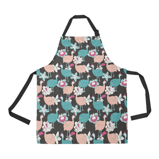 Guinea Fowl Pattern Print Design 03 Apron with Pocket