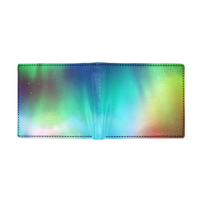 Aurora Borealis Pattern Print Design 02 Men's ID Card Wallet