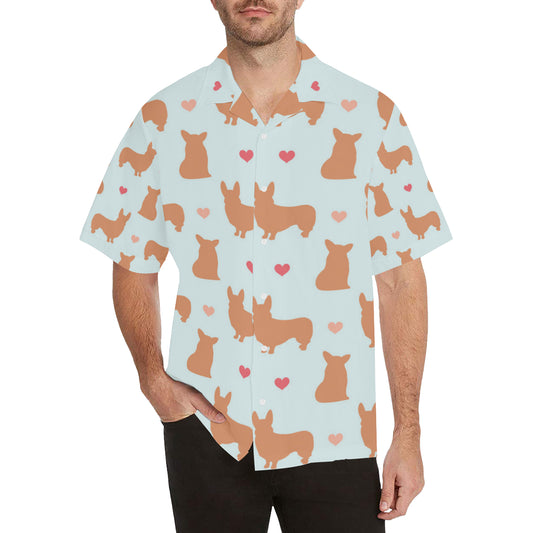 Pembroke Welsh Corgis Pattern Print Design A01 Men's Hawaiian Shirt