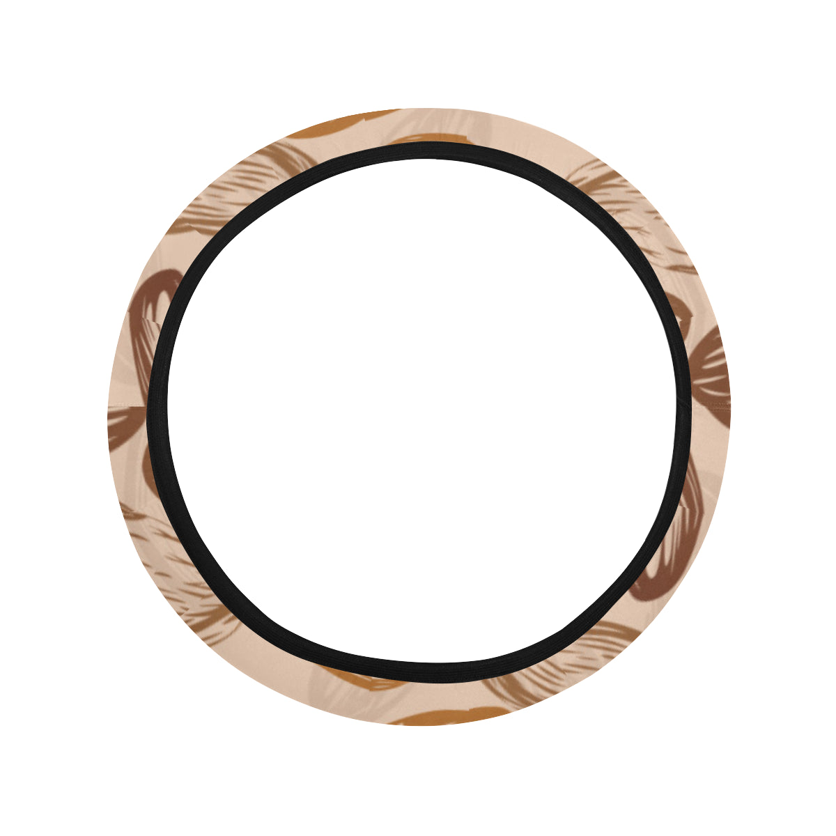 Almond Pattern Print Design 02 Steering Wheel Cover with Elastic Edge