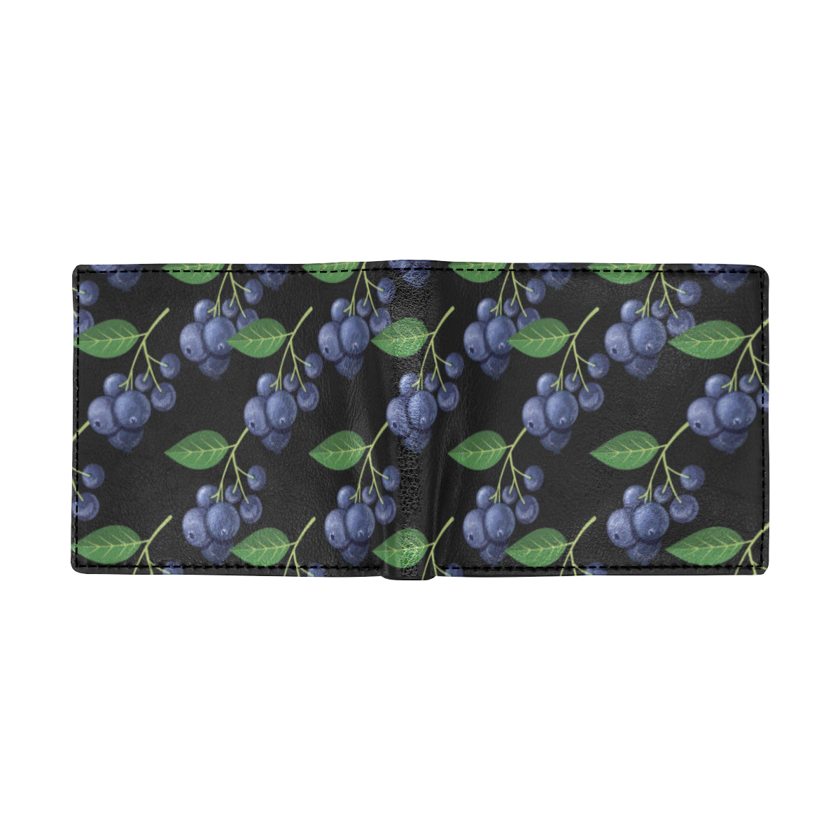 Blueberry Pattern Print Design BB01 Men's ID Card Wallet