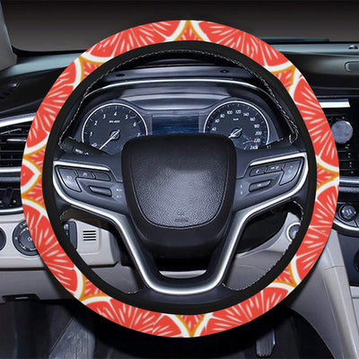 Grapefruit Pattern Print Design GF07 Steering Wheel Cover with Elastic Edge