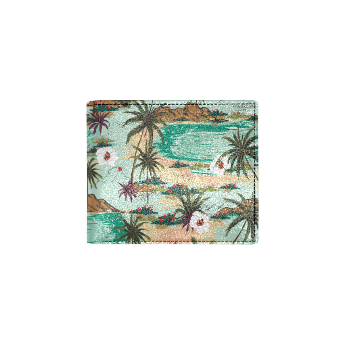Pacific island Pattern Print Design A03 Men's ID Card Wallet