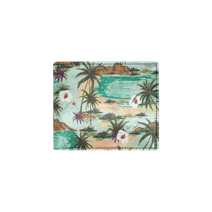 Pacific island Pattern Print Design A03 Men's ID Card Wallet