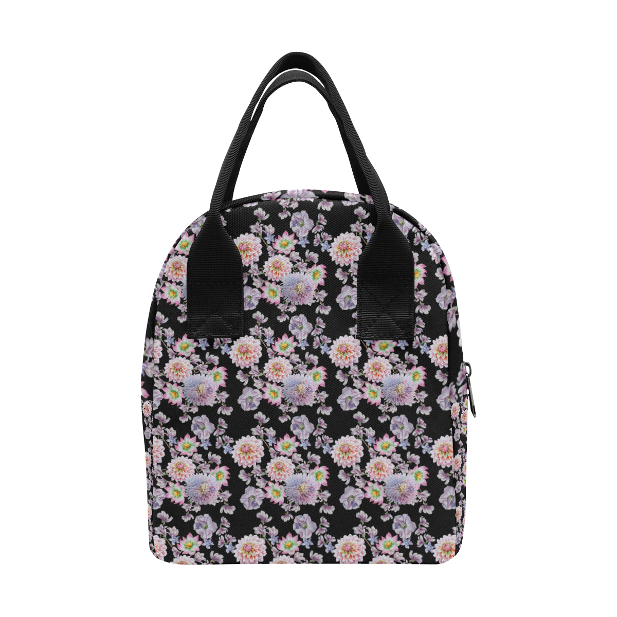 Dahlia Pattern Print Design DH012 Insulated Lunch Bag