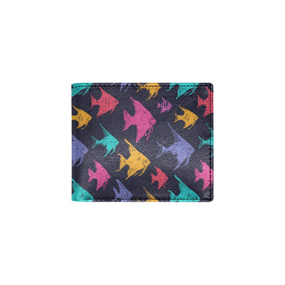 Angelfish Colorful Pattern Print Design 03 Men's ID Card Wallet