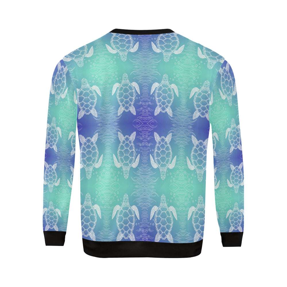 Sea Turtle Draw Men Long Sleeve Sweatshirt