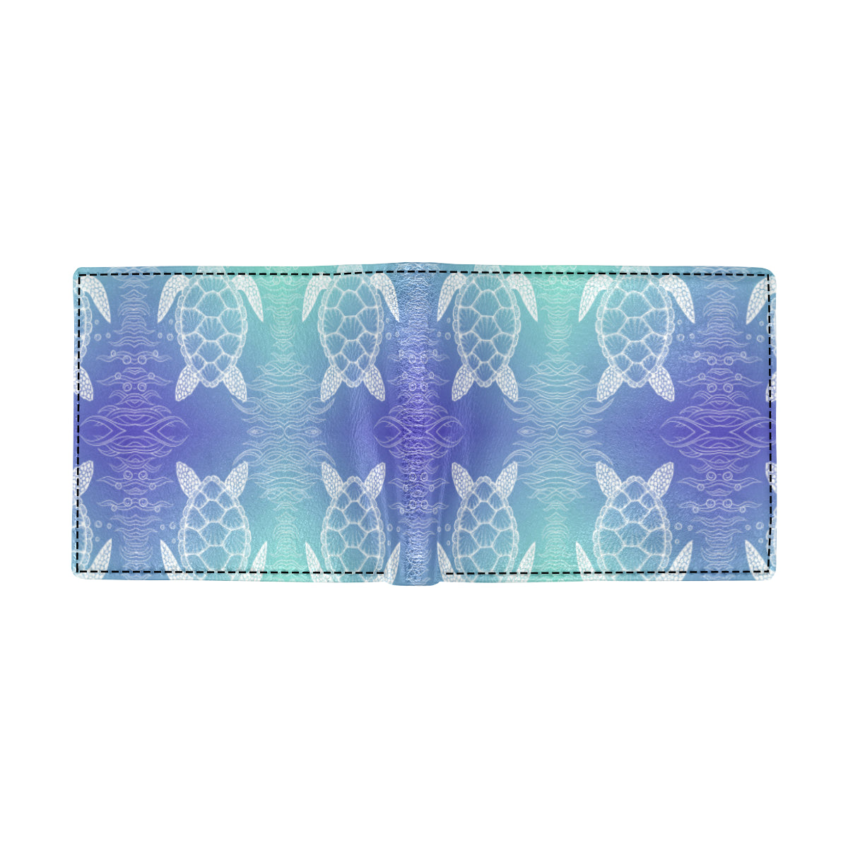 Sea Turtle Draw Men's ID Card Wallet