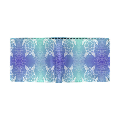 Sea Turtle Draw Men's ID Card Wallet