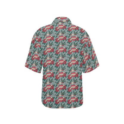 Tattoo Heart Print Design LKS301 Women's Hawaiian Shirt