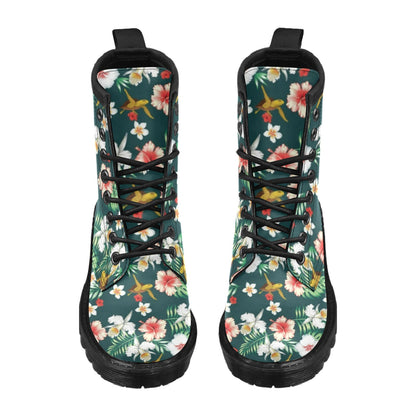 Hawaiian Flower Design with SeaTurtle Print Women's Boots