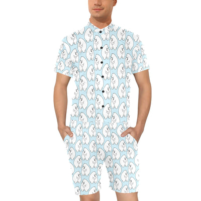 Polar Bear Pattern Print Design PB08 Men's Romper