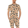 Dachshund Pattern Print Design 011 Men's Romper