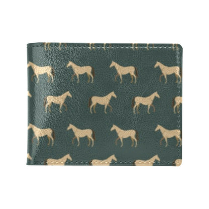Horse Classic Themed Pattern Print Men's ID Card Wallet
