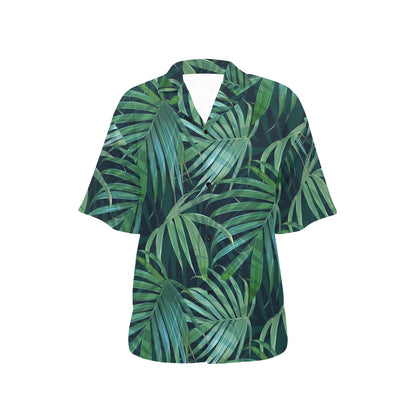 Tropical Flower Pattern Print Design TF011 Women's Hawaiian Shirt