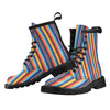 Mexican Blanket Stripe Print Pattern Women's Boots