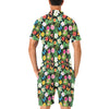 Hibiscus With Butterfly Print Design LKS305 Men's Romper