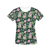 Hibiscus Tropical Print Design LKS309 Women's  T-shirt