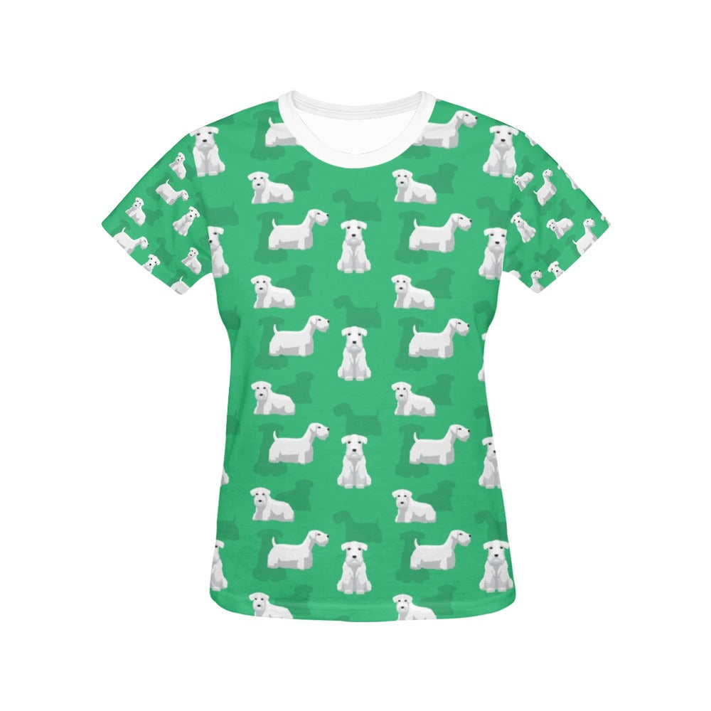 Sealyham Terriers Print Design LKS301 Women's  T-shirt