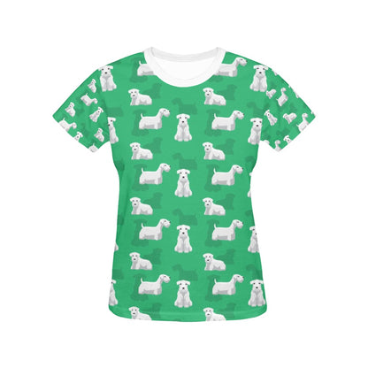 Sealyham Terriers Print Design LKS301 Women's  T-shirt